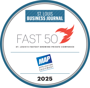 Mid-America Packaging award for St. Louis Business Journal's Top 50 Fastest Growing Companies in 2025
