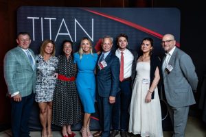 Titan 100 - Image 7 | AJ Adhesives Andy with friends and family posing for a Titan 100 photo.